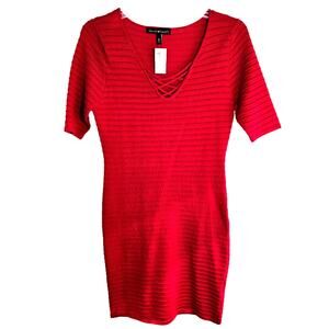 NWT Derek Heart Girls Dress Large Red Junior Size Formal Cocktail Holiday Party